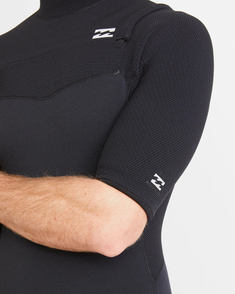 Mens 2/2mm Revo Natural Chest Zip Springsuit - Black - Image 5
