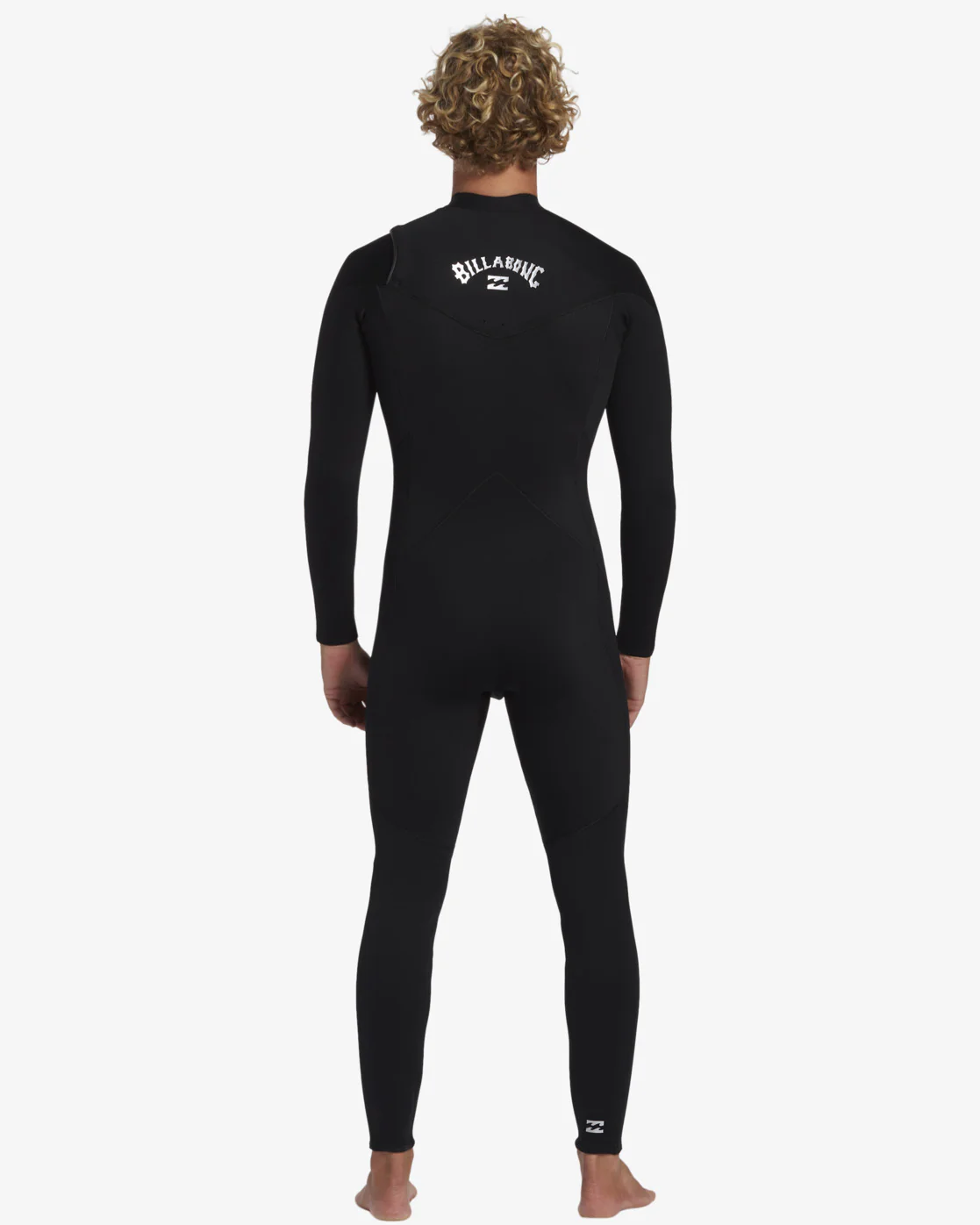 Mens 3/2mm Foil Chest Zip Steamer Wetsuit - Black - Image 2