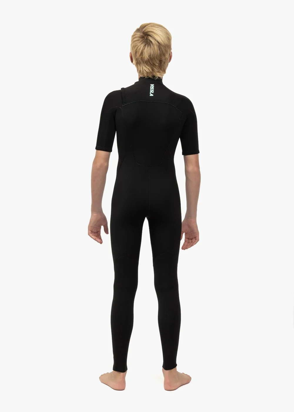 7 Seas Boys 2mm Short Sleeve Steamer Wetsuit - Black - Image 2