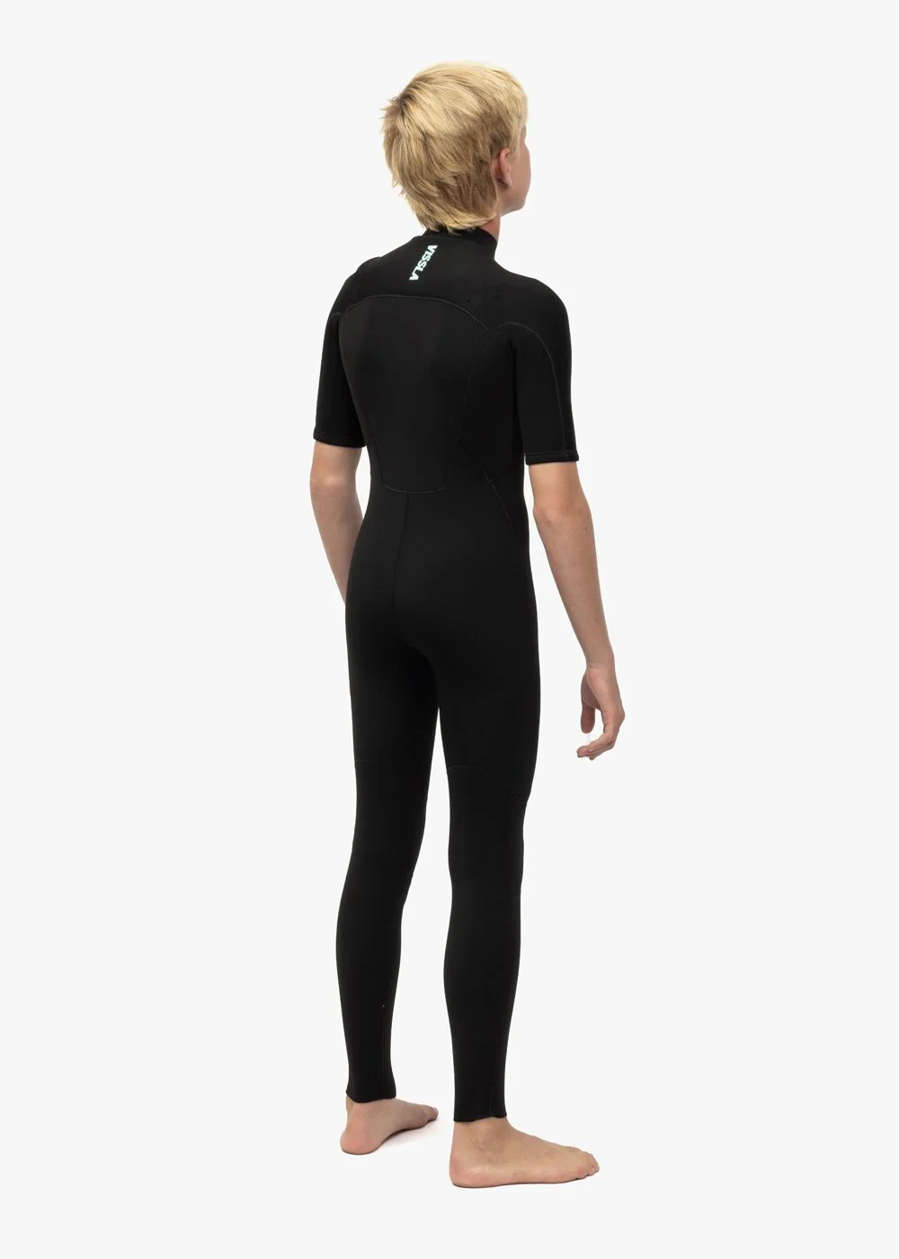 7 Seas Boys 2mm Short Sleeve Steamer Wetsuit - Black - Image 3