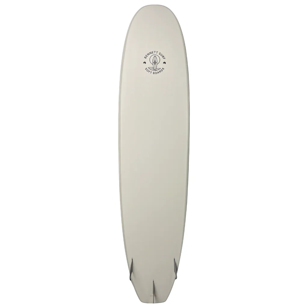 Bennett Softboard - 8'0 Classic Mini Mal Premium Performance Soft Top - Cool Grey - Image 2
