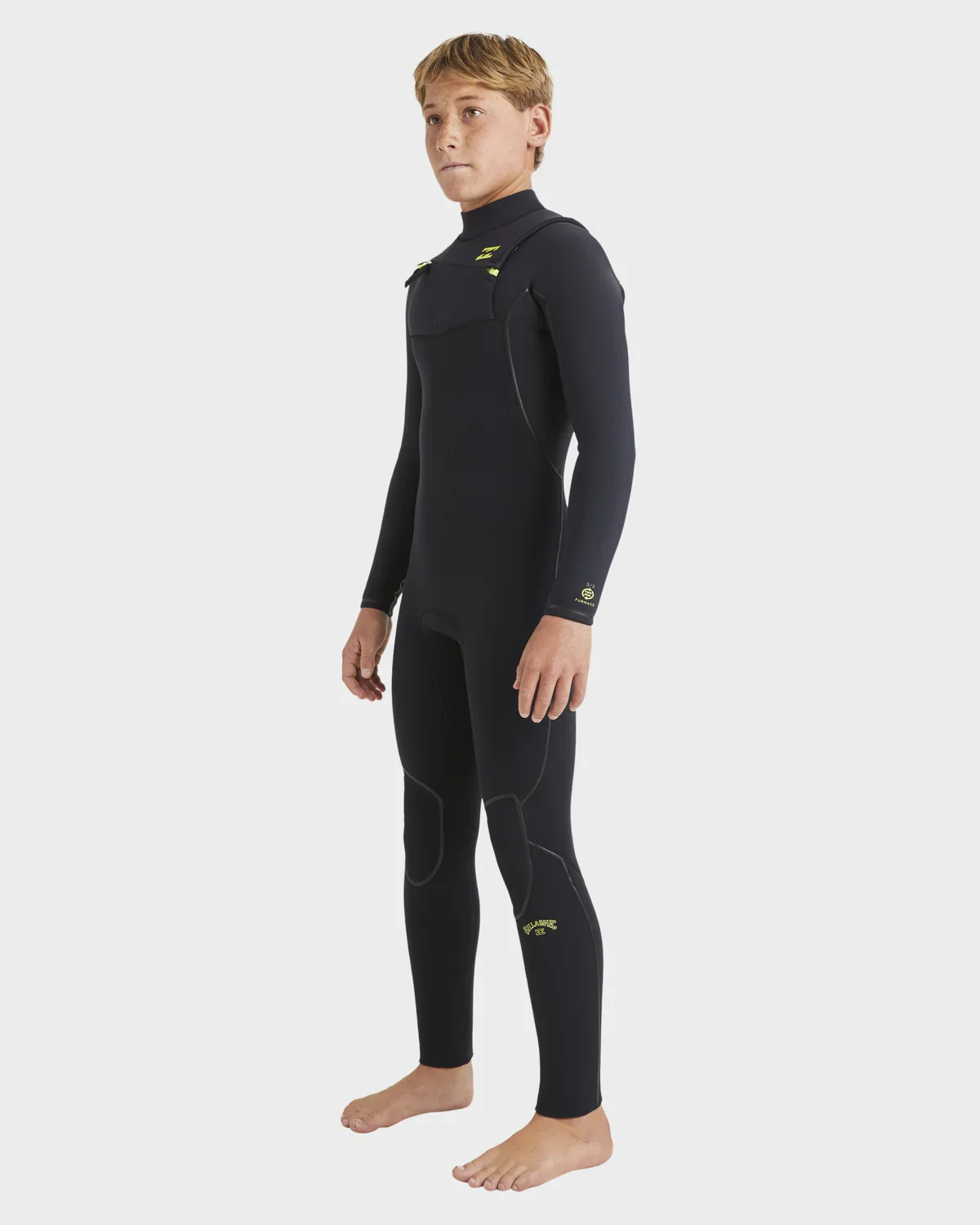 Billabong Boys 3/2mm Furnace Natural Chest Zip Steamer Wetsuit - Image 2