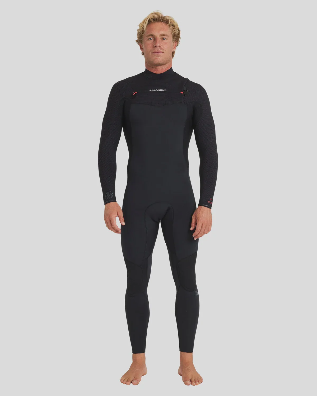 Billabong Mens 3/2mm Revolution Natural Chest Zip Steamer Wetsuit