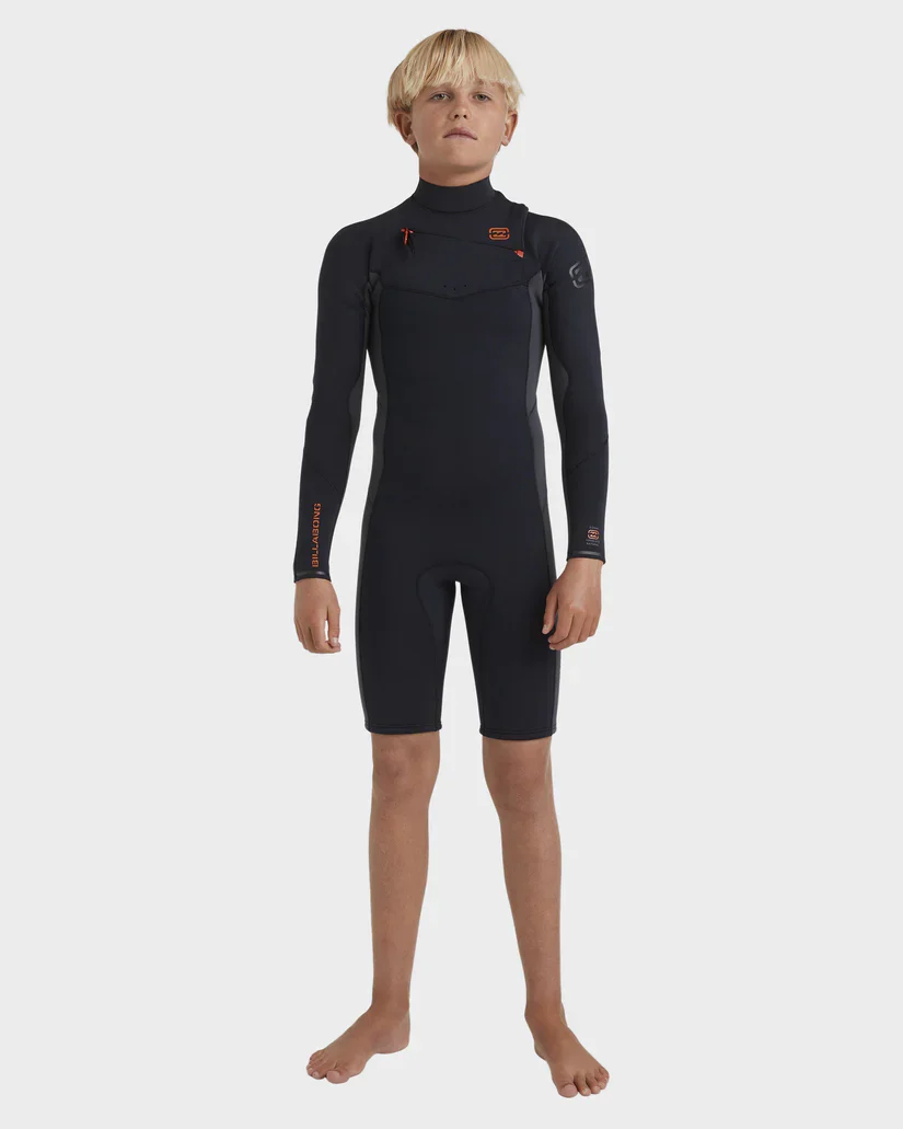 Boys 2/2mm Absolute Natural Long Sleeve Spring Suit Wetsuit - Graphite - Image 5