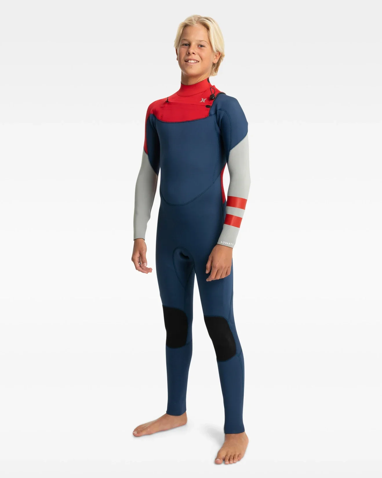 Boys Advant 3/2mm Hurley Youth Wetsuit Steamer - Iodine Blue - Image 3