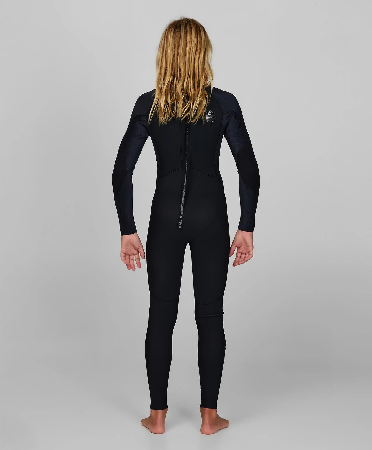 Boy's HyperFreak 3/2+ Steamer Back Zip Wetsuit - Black - Image 3