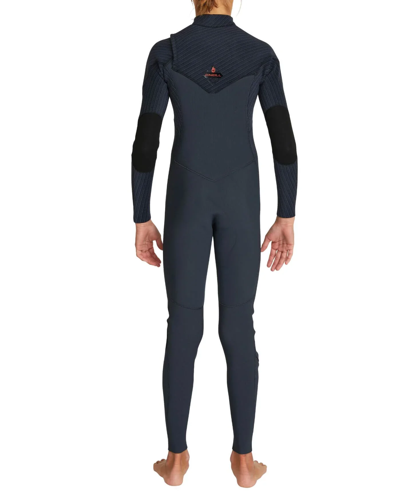 Boy's HyperFire 4/3mm Steamer Chest Zip Wetsuit - Gunmetal - Image 3