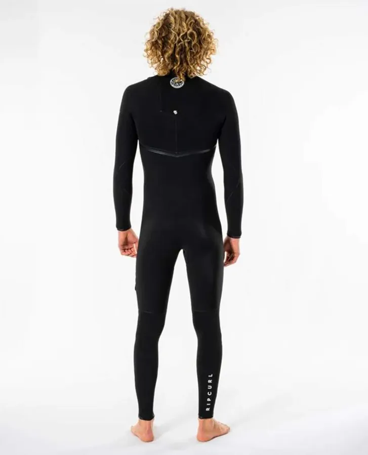 E7 E-Bomb 3/2 Chest Zip Fullsuit Wetsuit - Black - Image 2