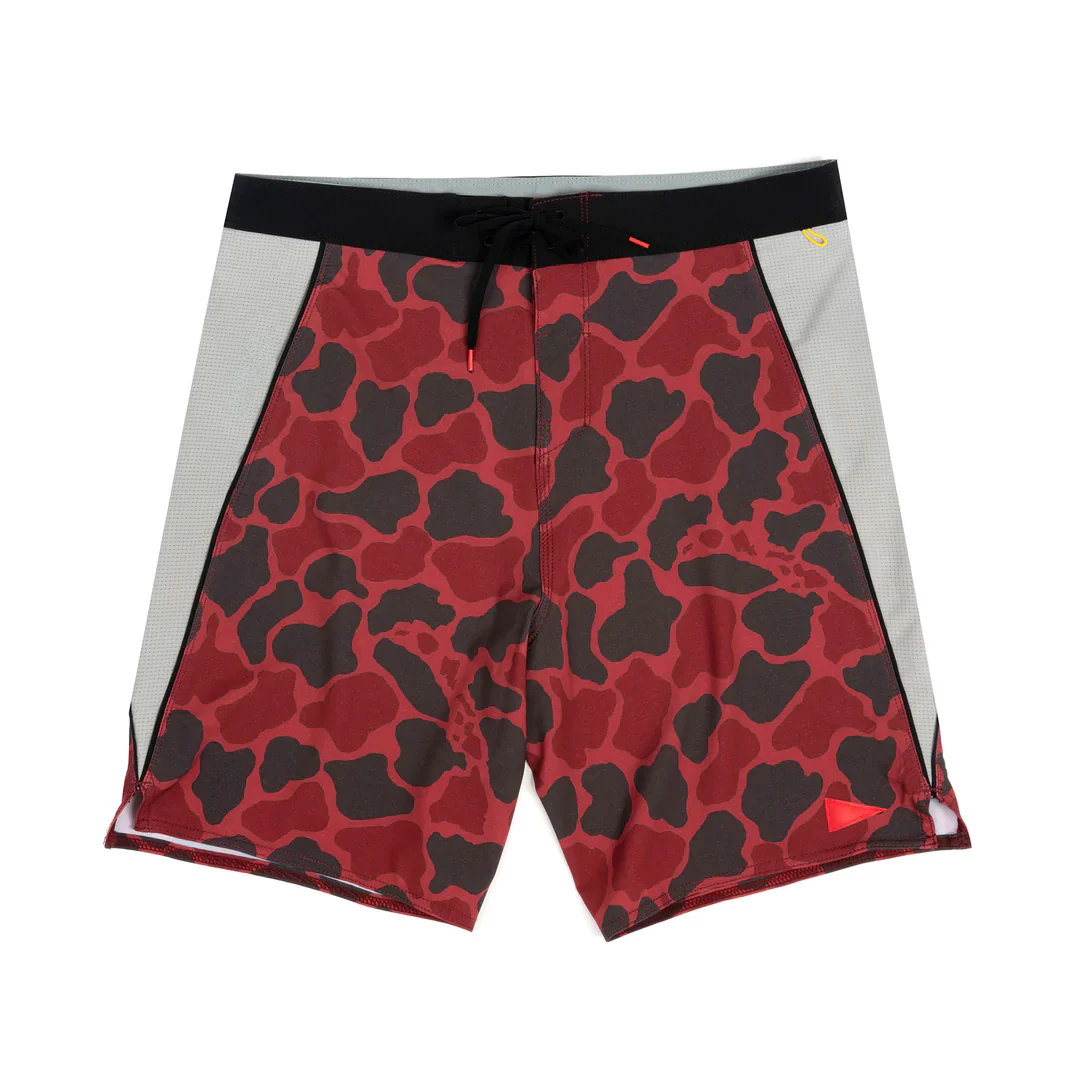 F1 AIRTEX GAMMA BOARDSHORT - MAROON CAMO