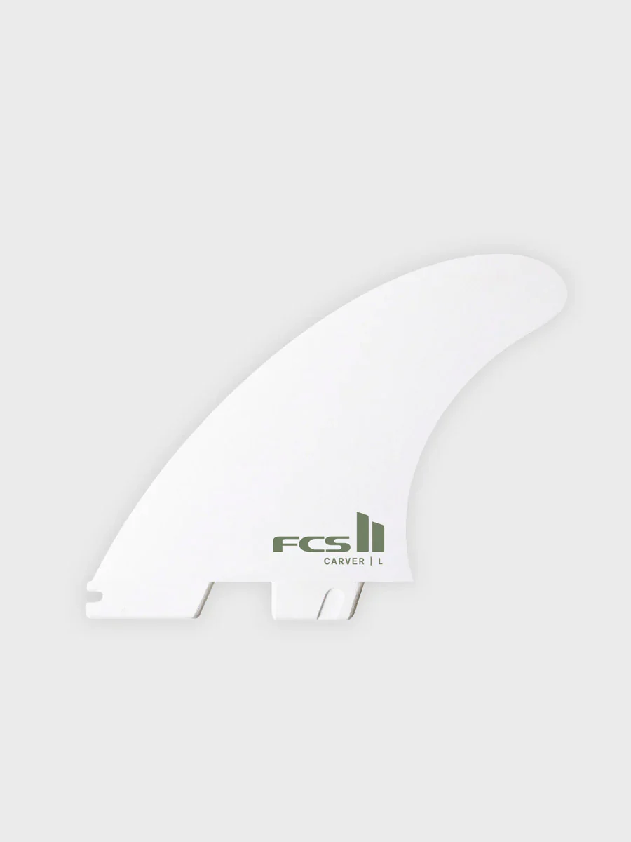 FCS II Carver PC Tri Fin Set - White Edition
