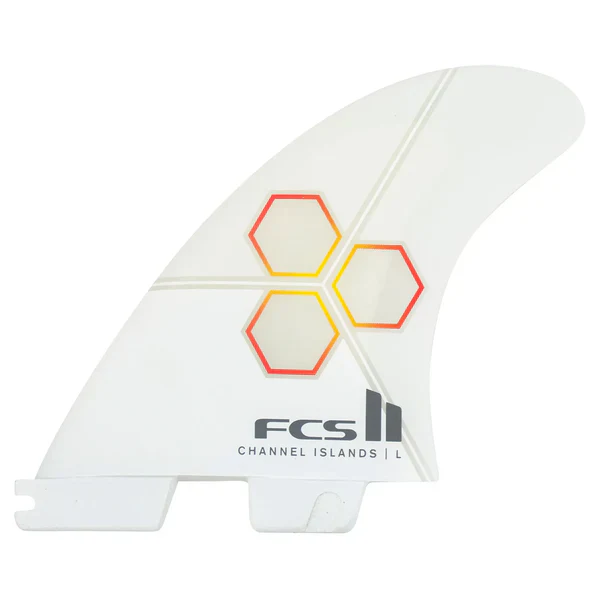 FCS II CI PC Tri-Quad Fin Set - White/Flame