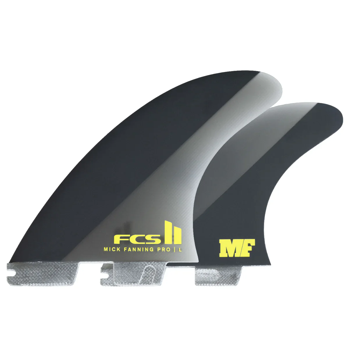 FCS II MICK FANNING PG PRO TRI FIN SET - BLACK/ACID - Image 2