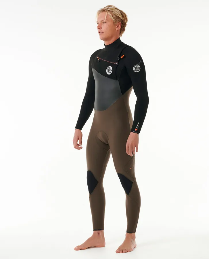 Rip Curl Flashbomb E7 4/3 Chest Zip Fullsuit Steamer - Deep Rock - Image 3