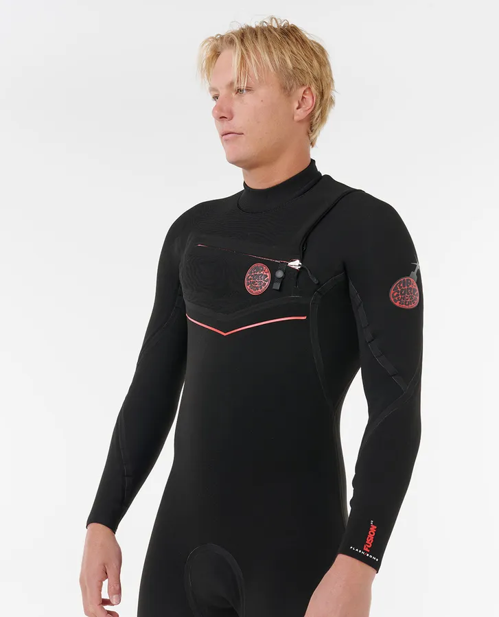 Rip Curl Flashbomb Fusion 3/2 Chest Zip Wetsuit - Black - Image 4