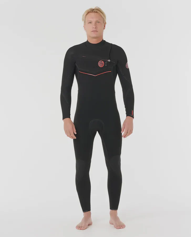 Rip Curl Flashbomb Fusion 4/3 Chest Zip Wetsuit - Black