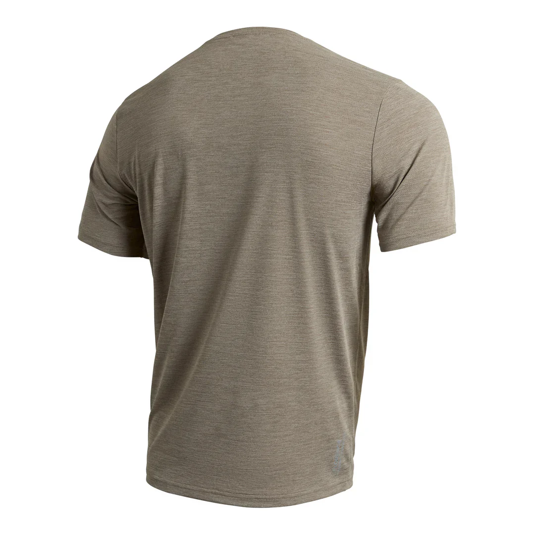 Florence Airtex Short Sleeve Shirt - Heather Vintage Khaki - Image 2