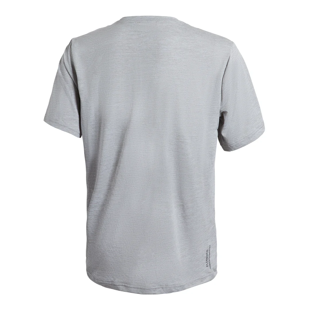 Florence Airtex Short Sleeve Shirt - Light Heather grey - Image 2