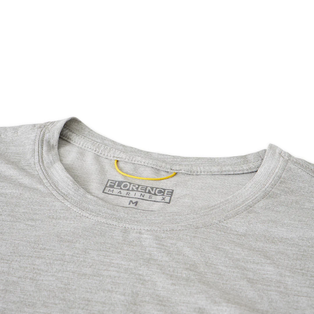 Florence Airtex Short Sleeve Shirt - Light Heather grey - Image 3