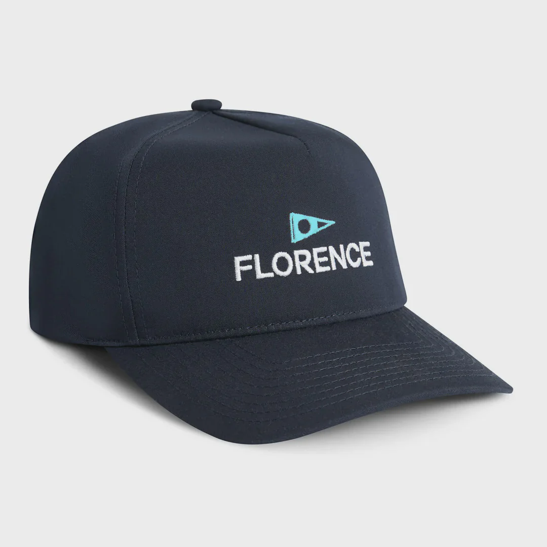 Florence Logo Structured Twill Hat - Navy