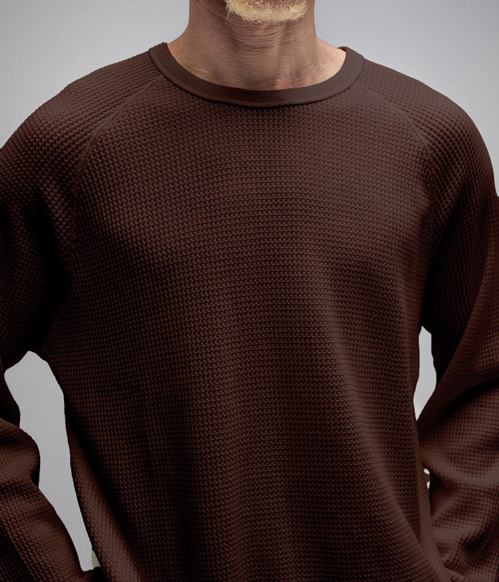 Former AG Raglan Waffle - Brown - Image 5