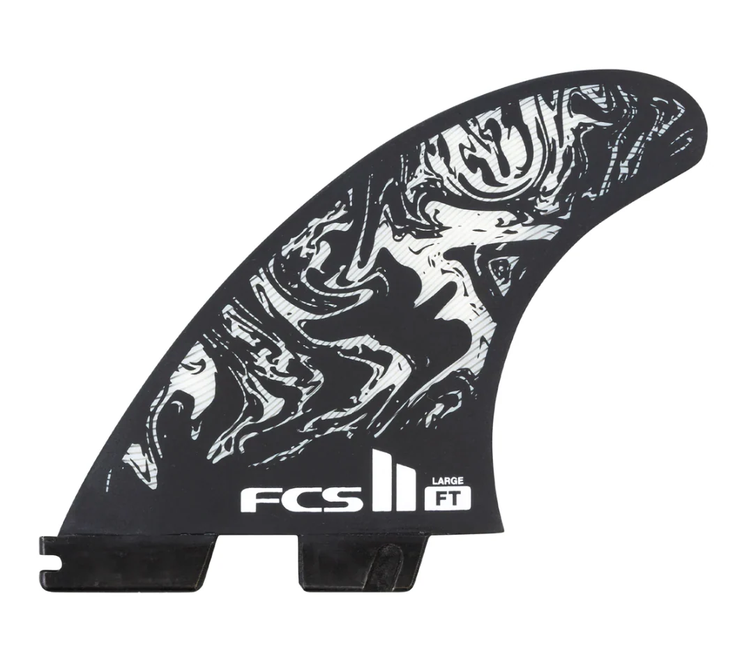 FCS II Filipe Toledo Tri Fin Set - Black/White - Image 2