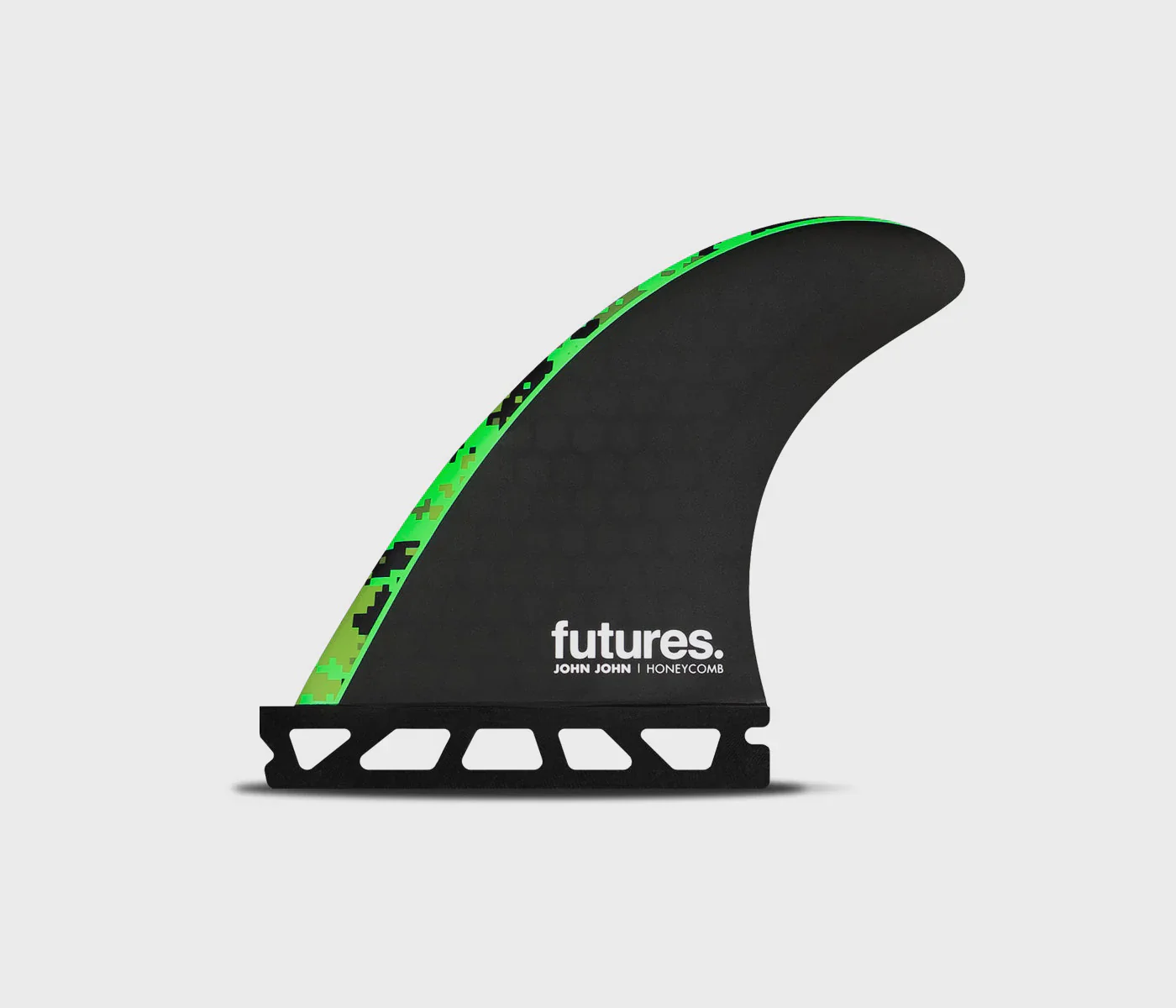 Futures John John Florence Honeycomb Fin Set (Grom/XS) - Black/Green