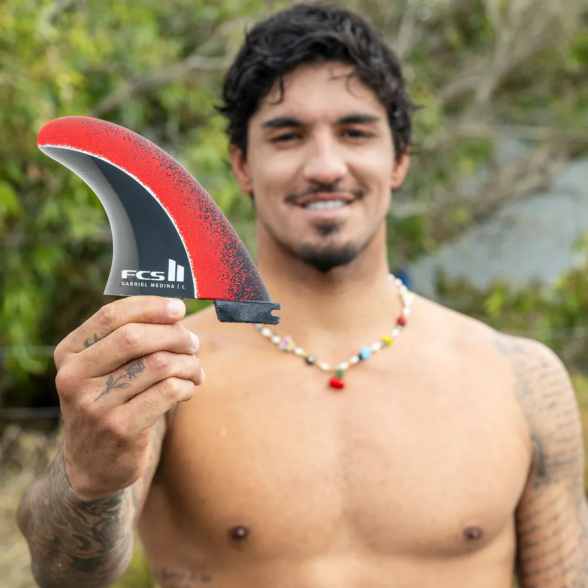 FCS II Gabriel Medina PC AirCore Tri Fin Set - Fireball - Image 3