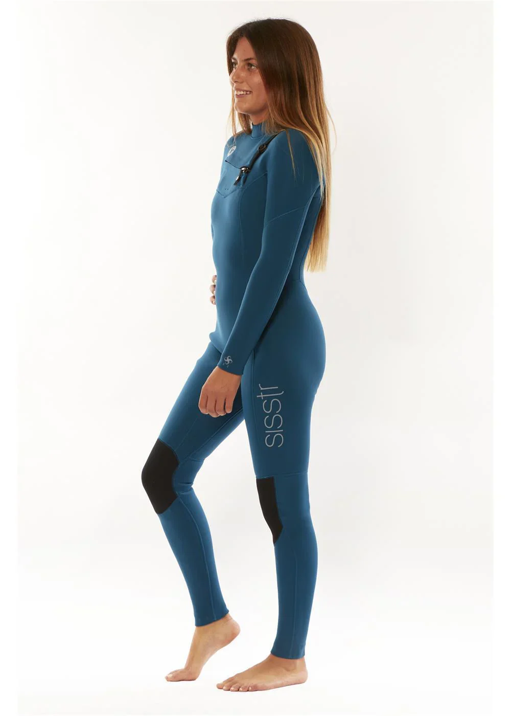 GIRLS 7 SEAS 4/3MM CHEST ZIP STEAMER - LAGUNA - Image 3