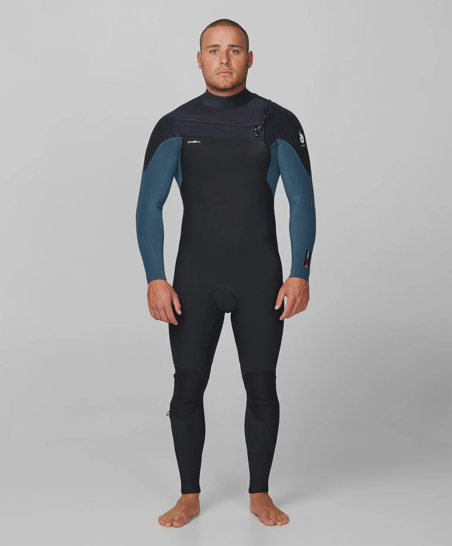 HyperFire 4/3mm Steamer Chest Zip Wetsuit - Cadet/Black