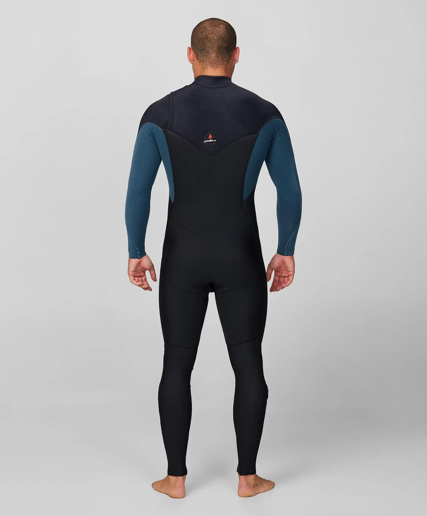 HyperFire 4/3mm Steamer Chest Zip Wetsuit - Cadet/Black - Image 2