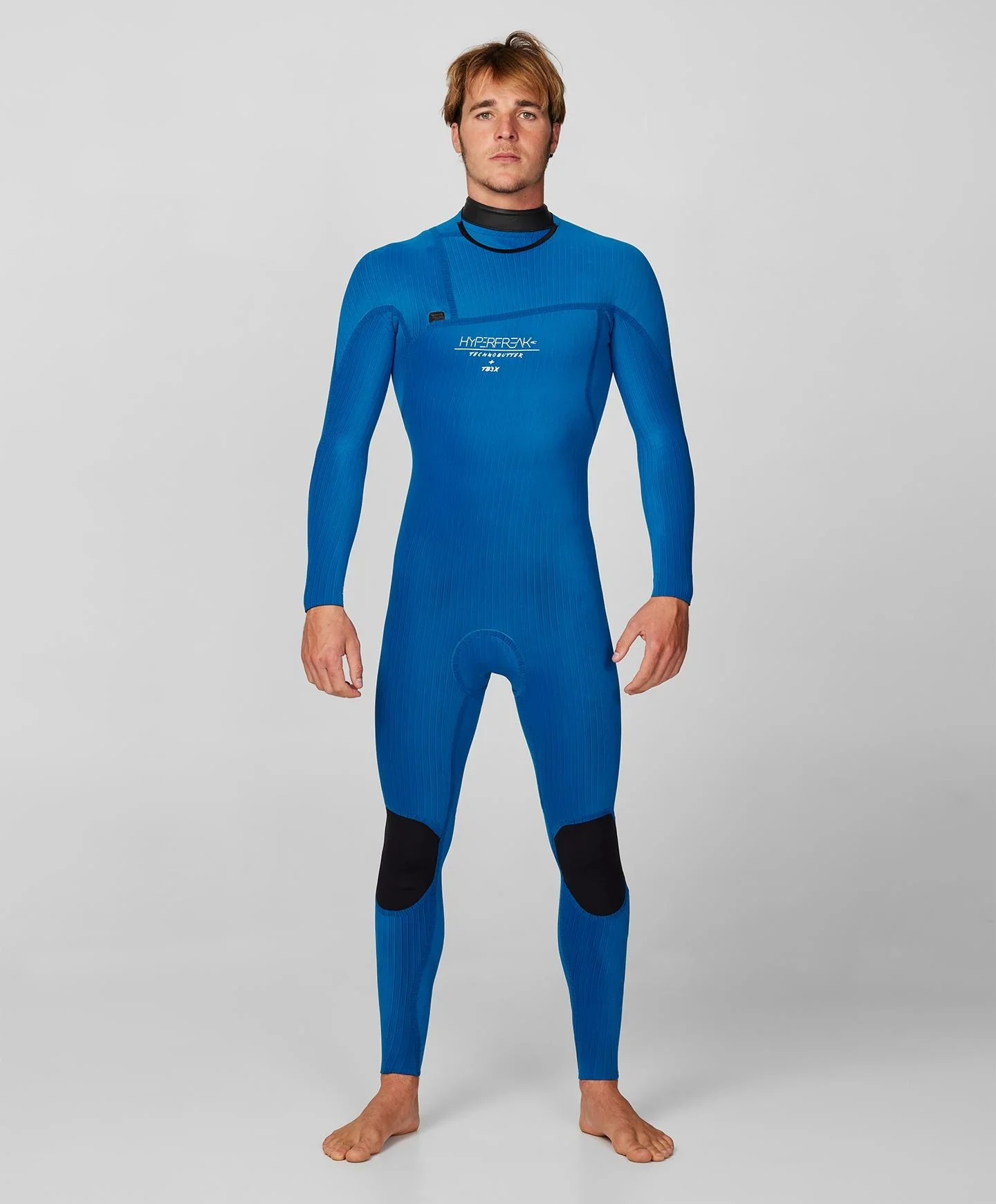 HyperFreak 4/3+ Steamer Chest Zip Wetsuit - Black/Graphite - Image 3