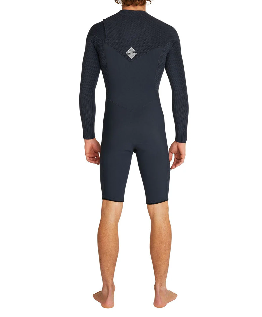 O'neill Men's HyperFreak 2mm Long Sleeve Chest Zip Springsuit Wetsuit - Black - Image 2