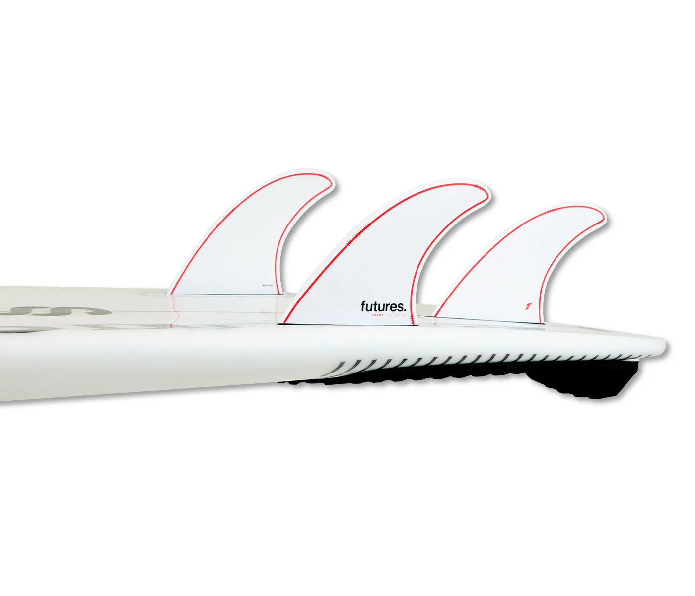 Jordy Smith Signature Fin Set (M) - White/Red - Image 2