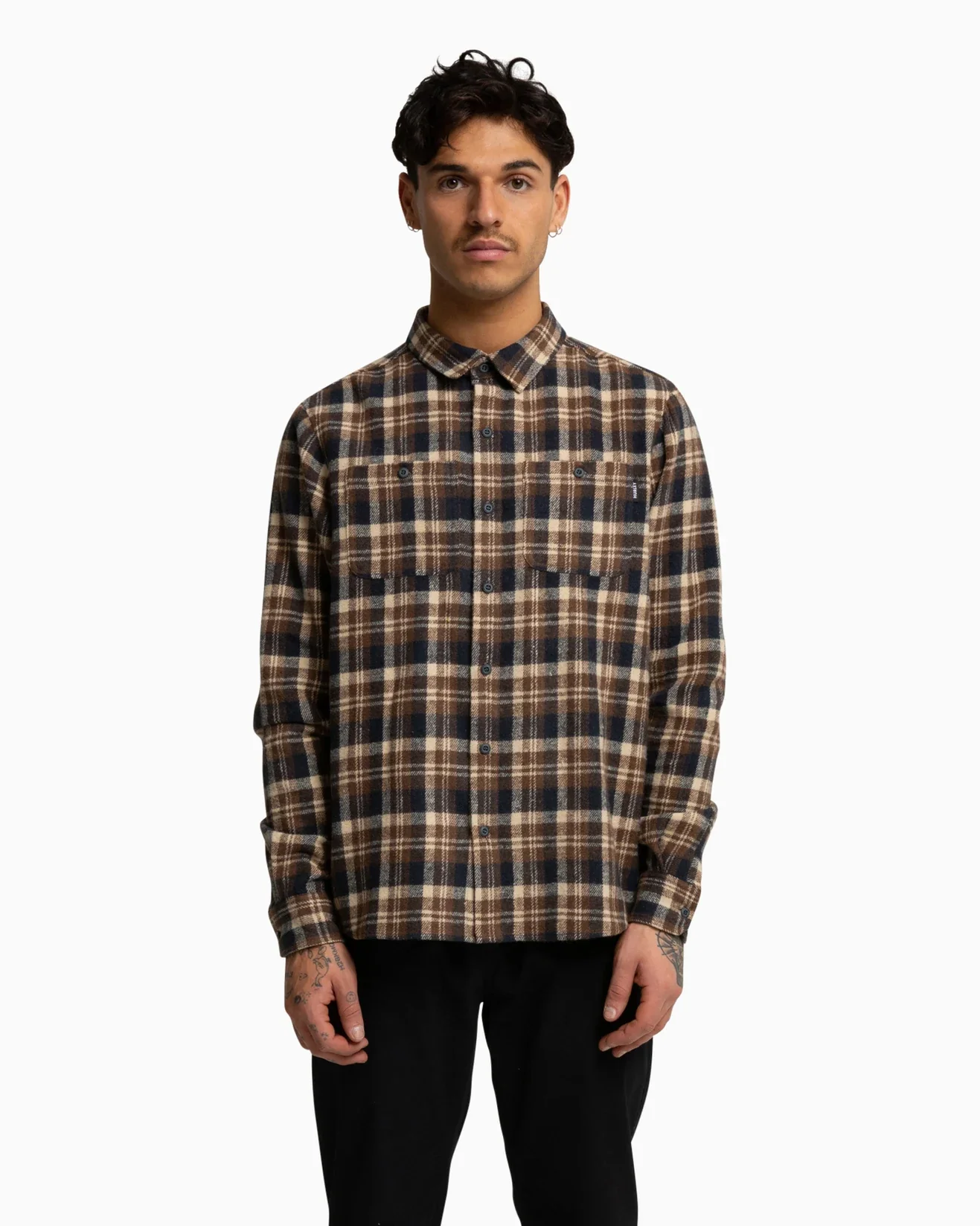Journey Hurley Mens Long Sleeve Shirt - Mood Indigo - Image 3