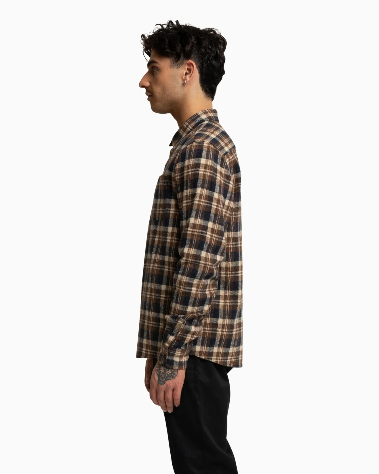 Journey Hurley Mens Long Sleeve Shirt - Mood Indigo - Image 4