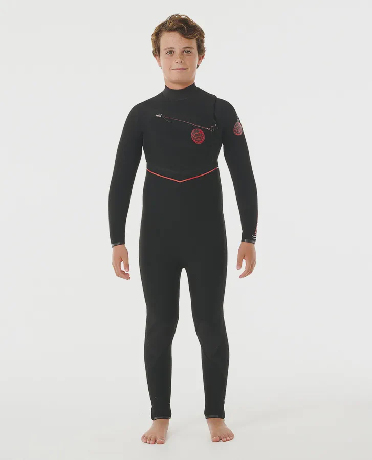Kids Rip Curl F-Bomb Fusion 3/2 Chest Zip - Black
