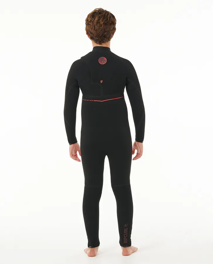 Kids Rip Curl F-Bomb Fusion 3/2 Chest Zip - Black - Image 2