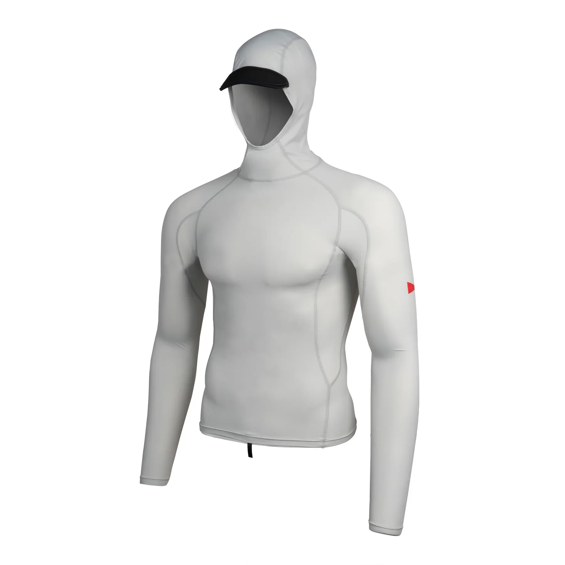 Long Sleeve Utility Pocket Hooded Rashguard - Silver