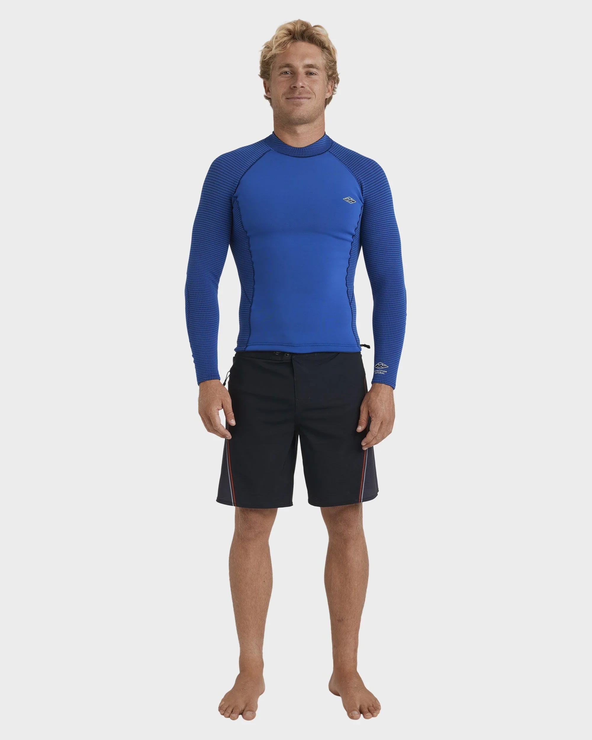 Mens 1mm Revolution Long Sleeve Wetsuit Top - Dark Cobalt - Image 6