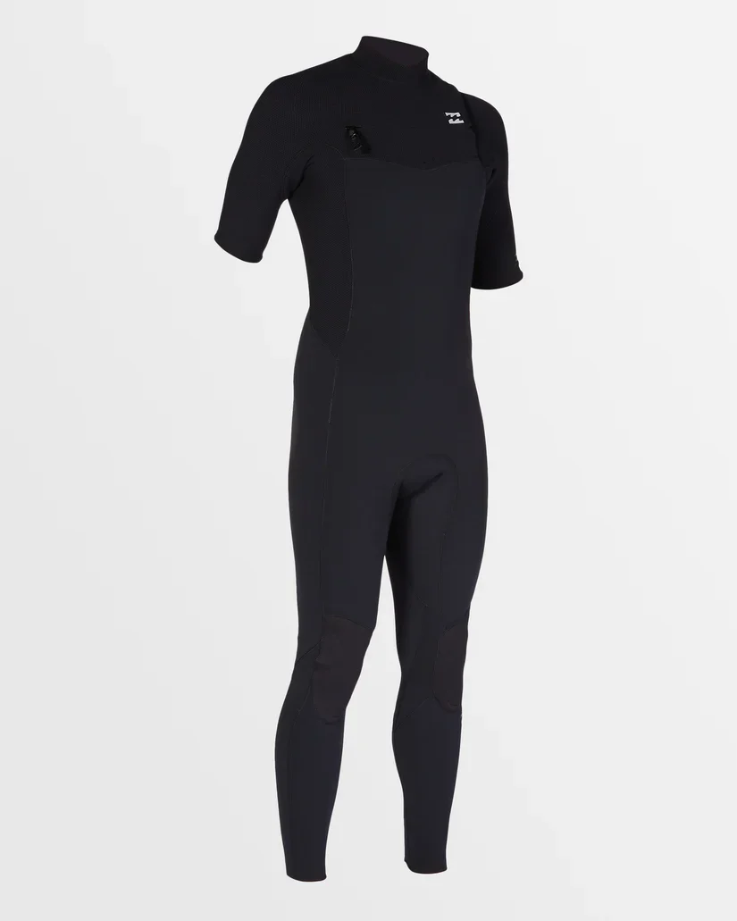 Men's 2mm Revo Natural Chest Zip Short Sleeve Fullsuit Wetsuit - Black - Image 7