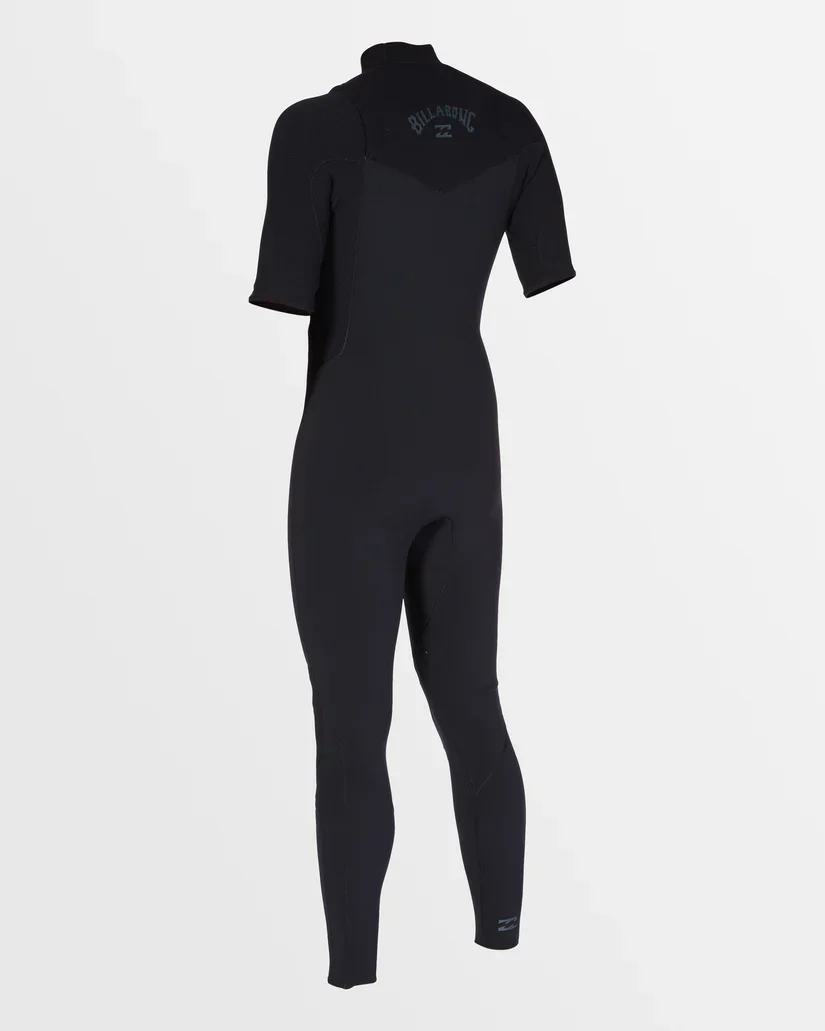 Men's 2mm Revo Natural Chest Zip Short Sleeve Fullsuit Wetsuit - Black - Image 8