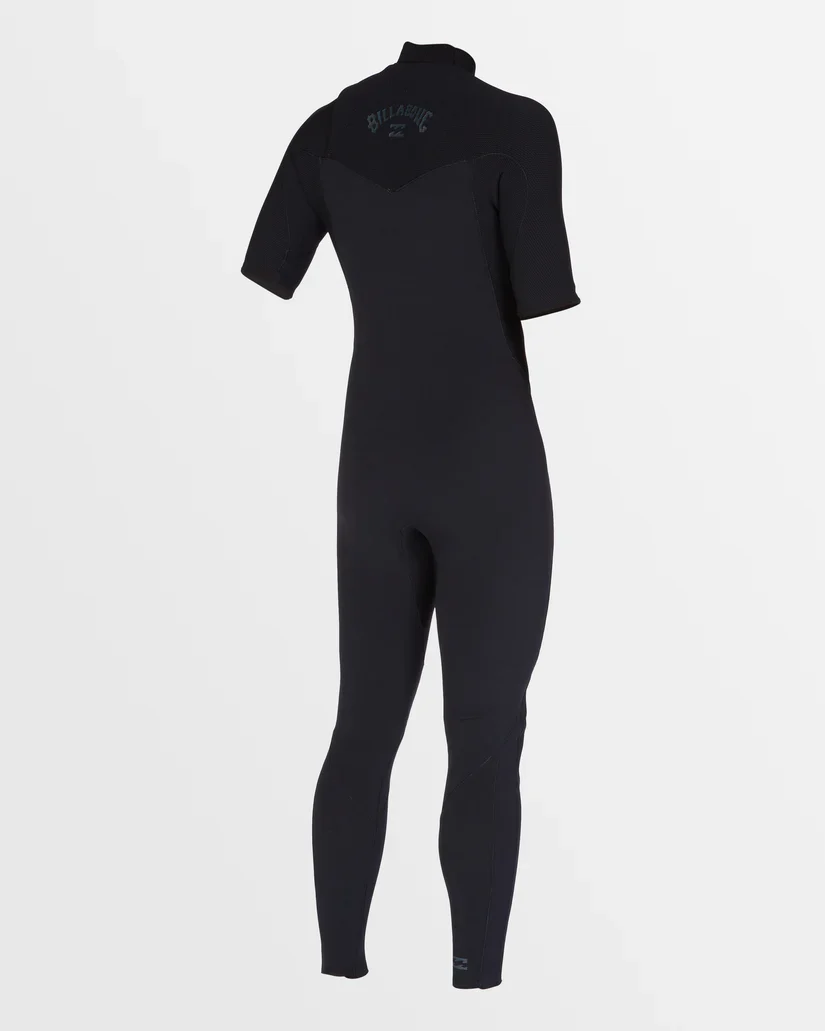 Men's 2mm Revo Natural Chest Zip Short Sleeve Fullsuit Wetsuit - Black - Image 9
