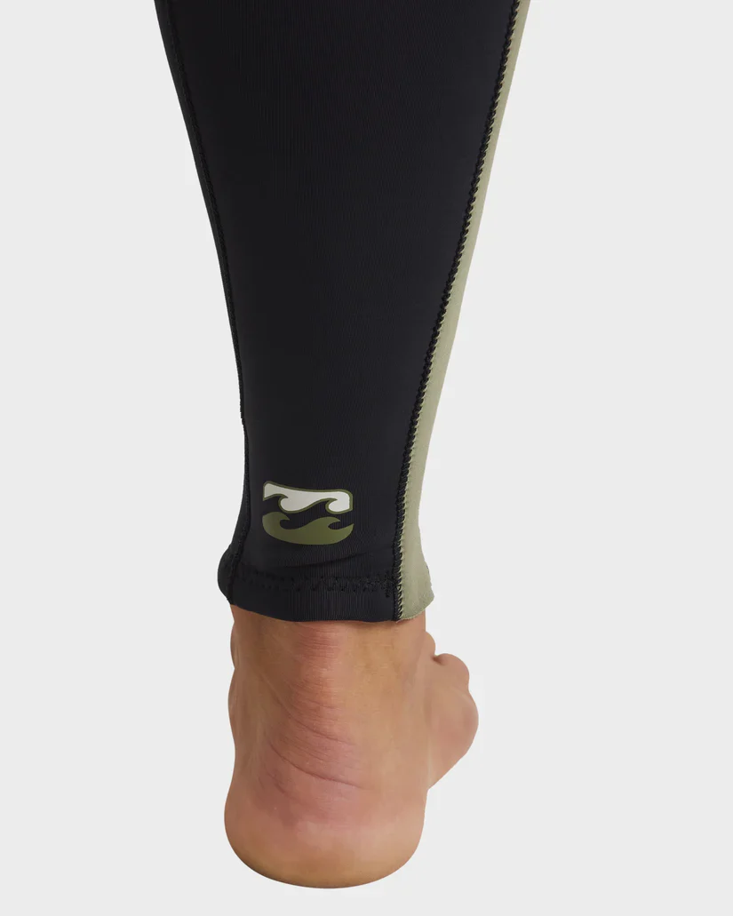 Mens 3/2mm Absolute Natural Chest Zip Steamer Wetsuit - Military - Image 6
