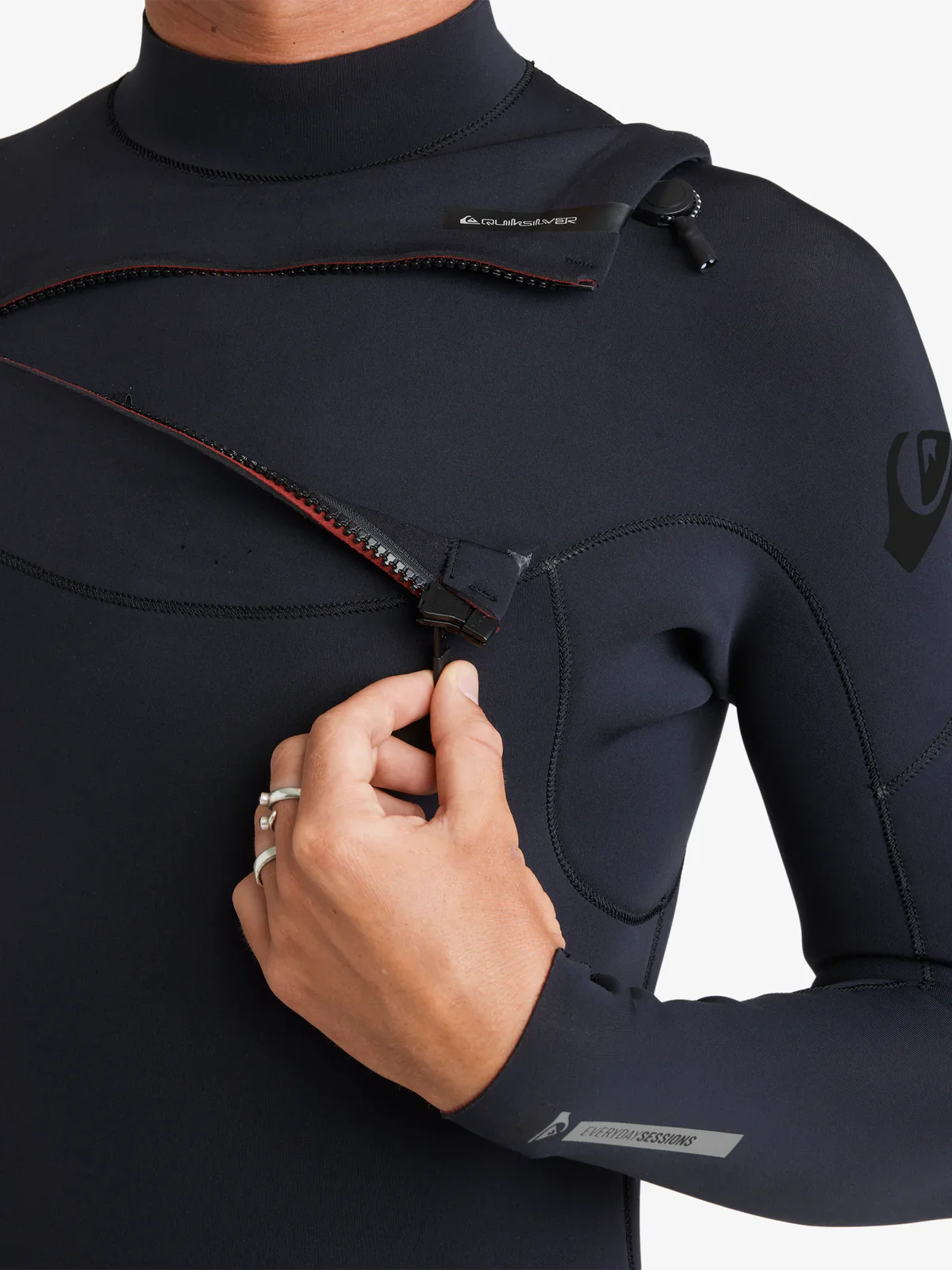 Quiksilver Men's 3/2mm Everyday Sessions Chest Zip Wetsuit - Image 7