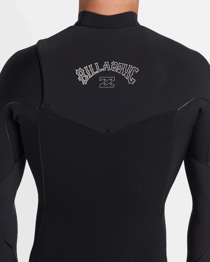 Billabong Mens 3/2mm Furnace Natural Chest Zip Steamer Wetsuit - Black - Image 3