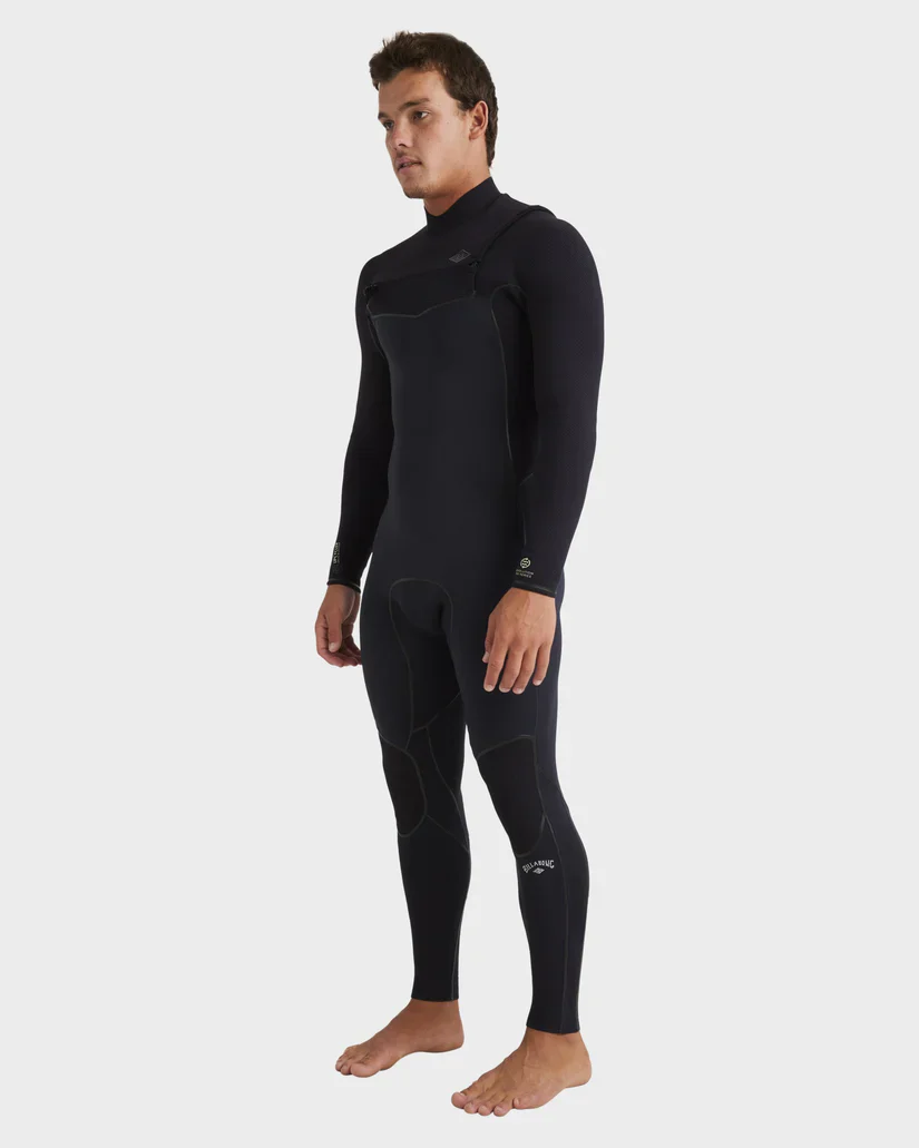 Mens 4/3mm Revolution Pro Chest Zip Steamer Wetsuit - Black - Image 9