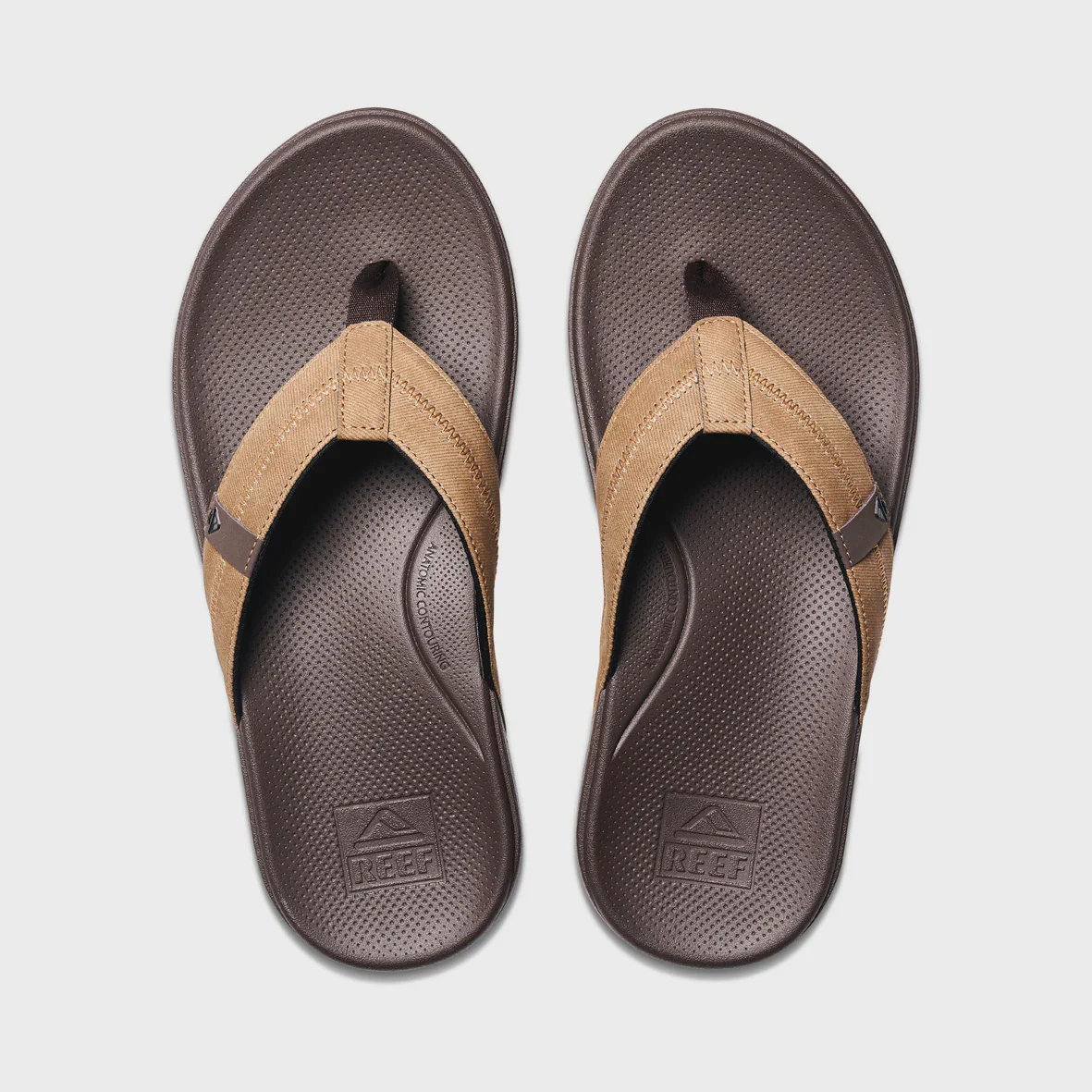 Men's Reef Cushion Phantom 2.0 Thongs - Brown/Tan