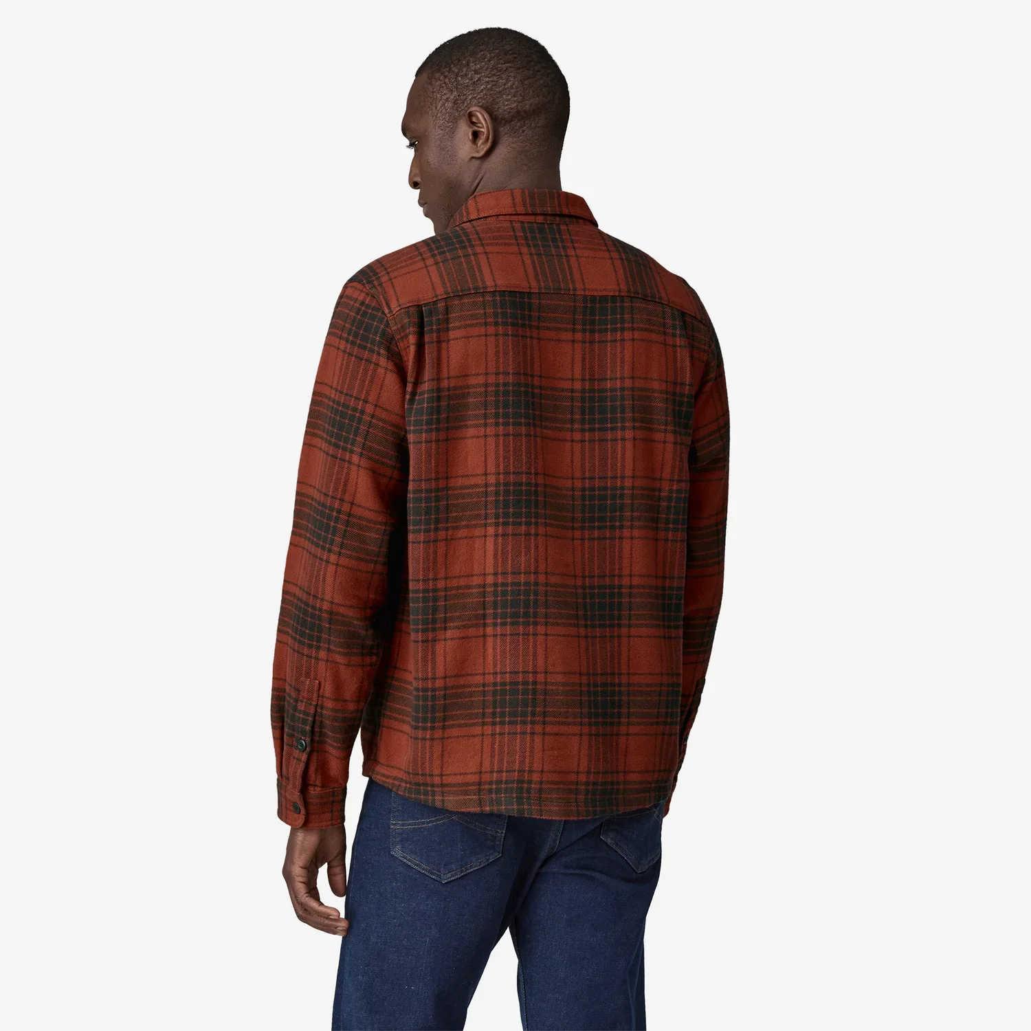 Men's Fjord Flannel Shirt - Cascade: Burnished Red - Image 3