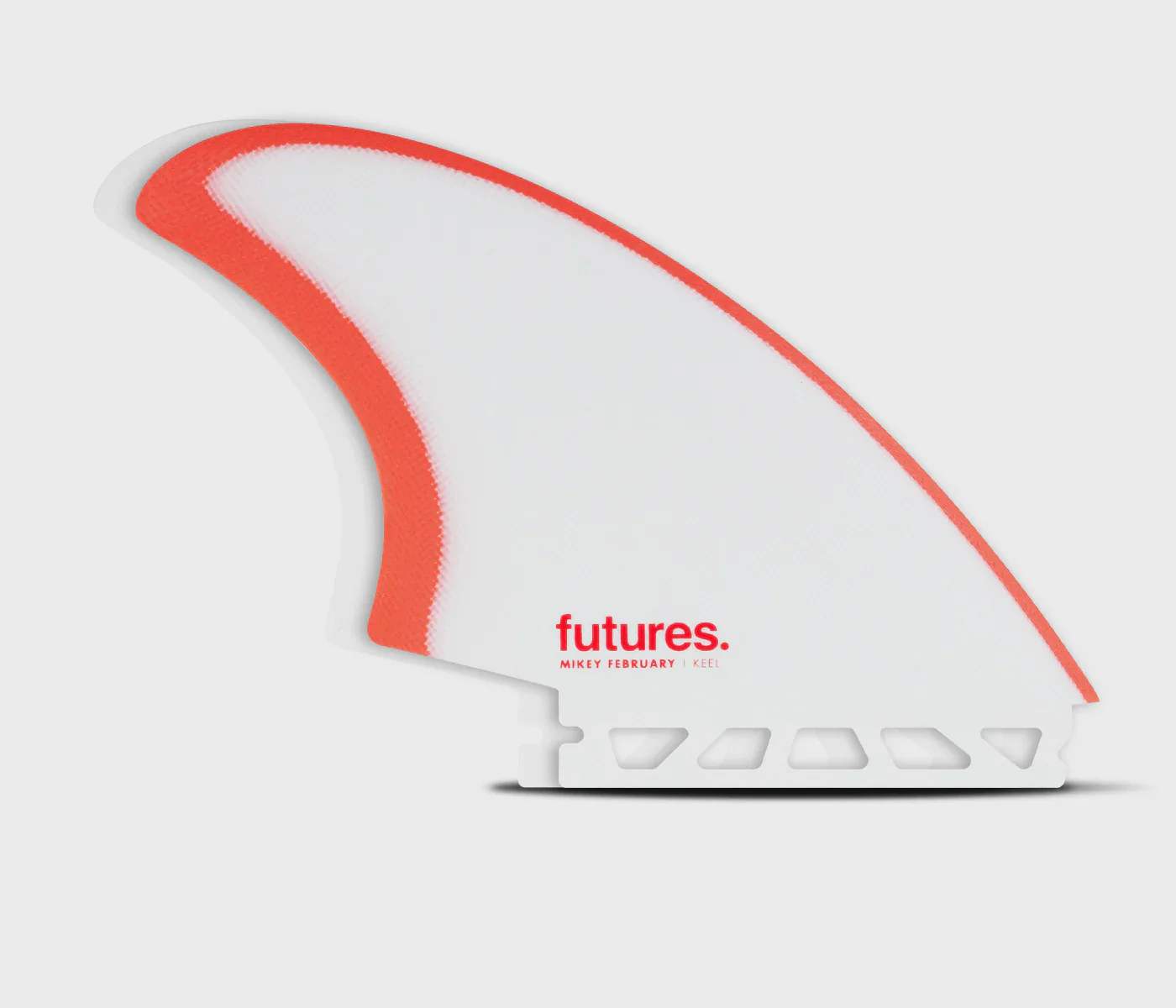 Futures Mikey February Keel Fin Set - Red/White