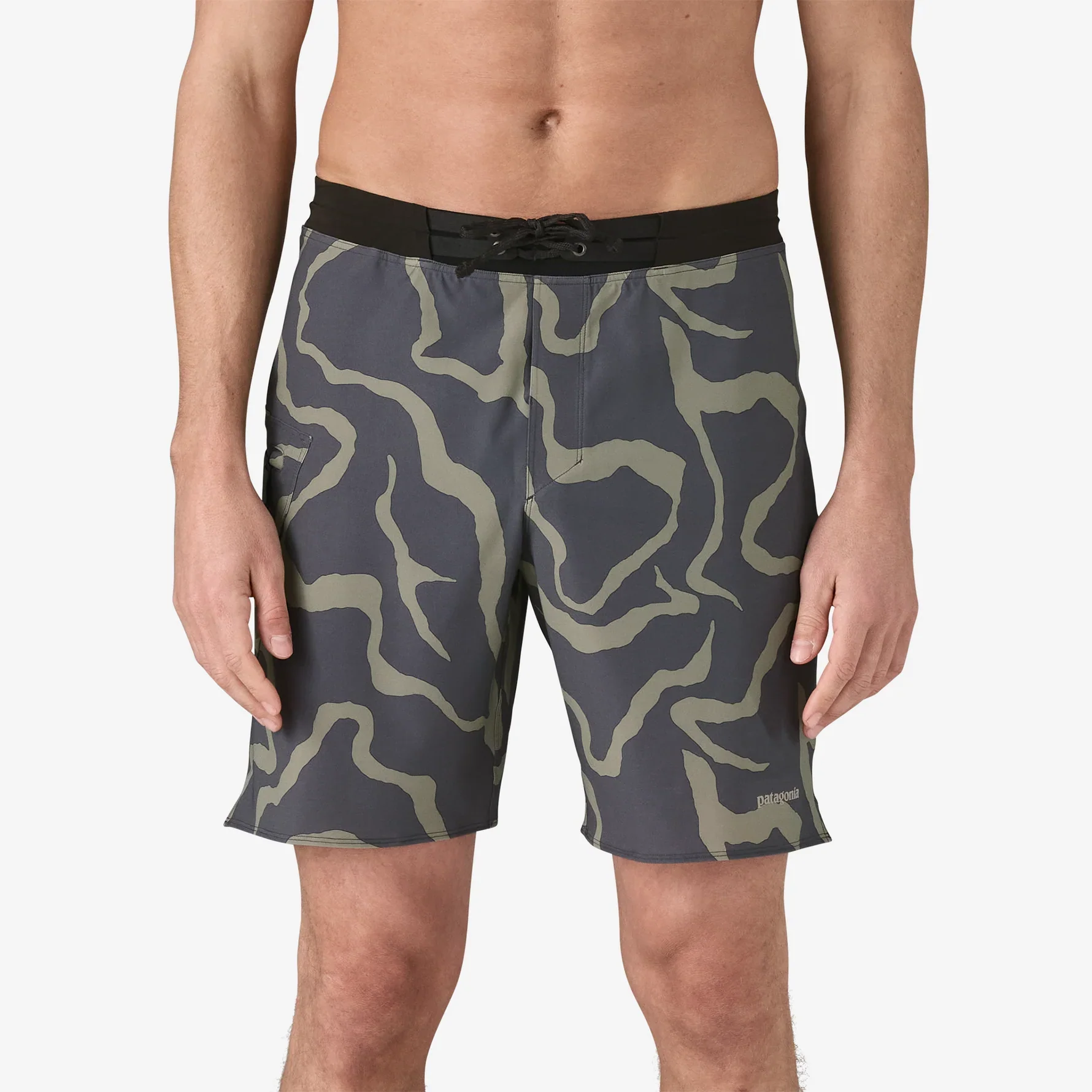 M's Hydrolock Stitched 18" Boardshorts - Tiger Tracks Camo: Forge Grey - Image 2